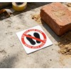 10 Pack 4x4 Inch No Step Safety Labels, Vinyl Caution