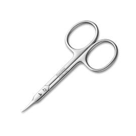 Tijeras profesionales para cutículas ZIZZLON, punta curva extrafina - profesionales para cutículas, barba, vello nasal, pestañas, bigote y piel seca -