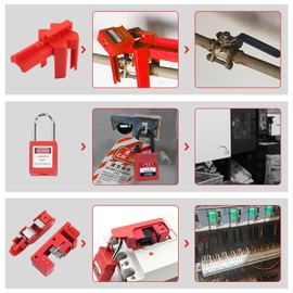 Lockout Tagout Kit, 47Pcs Electrical Lock Out Tag Out Hasp Kit Safety Padlocks Security Tag Circuit Breaker Lock Plug Lockout Combination Set