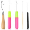 5-Piece Latch Hook Crochet Set - Small Bent Crochet Needles