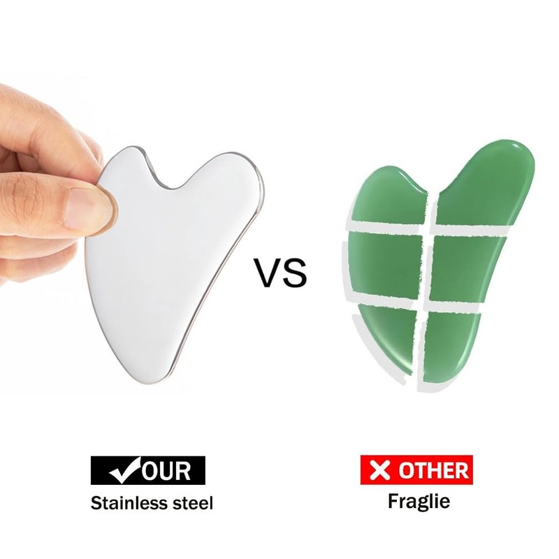 Gua Sha,Gua Sha Massage Tool,Premium Stainless Steel Gua Sha Stone