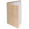 Menu Book, Hardcover, Wood, 8 Pages (4, 8 Sides) A4