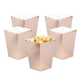 Rose gold Popcorn Boxes Mini Paper Popcorn Box for Party,Pack of 36