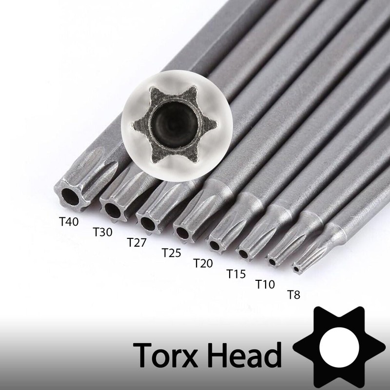 Evponk 8 Pcs 150mm Long Torx Security Screwdriver Bit Set