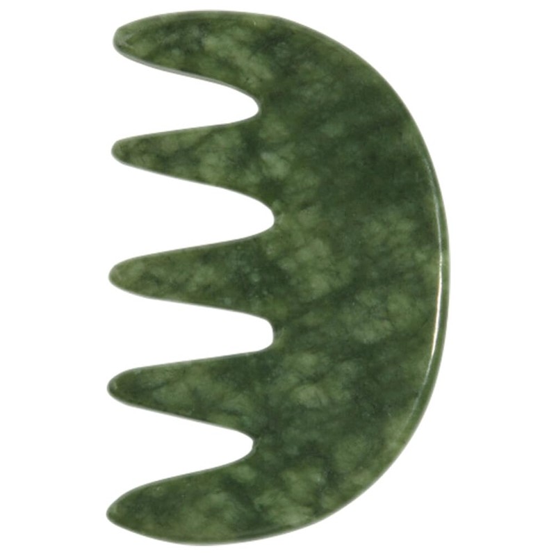 Healeved Scalp Massager Creative Wide Tooth Comb Gua Sha Jade