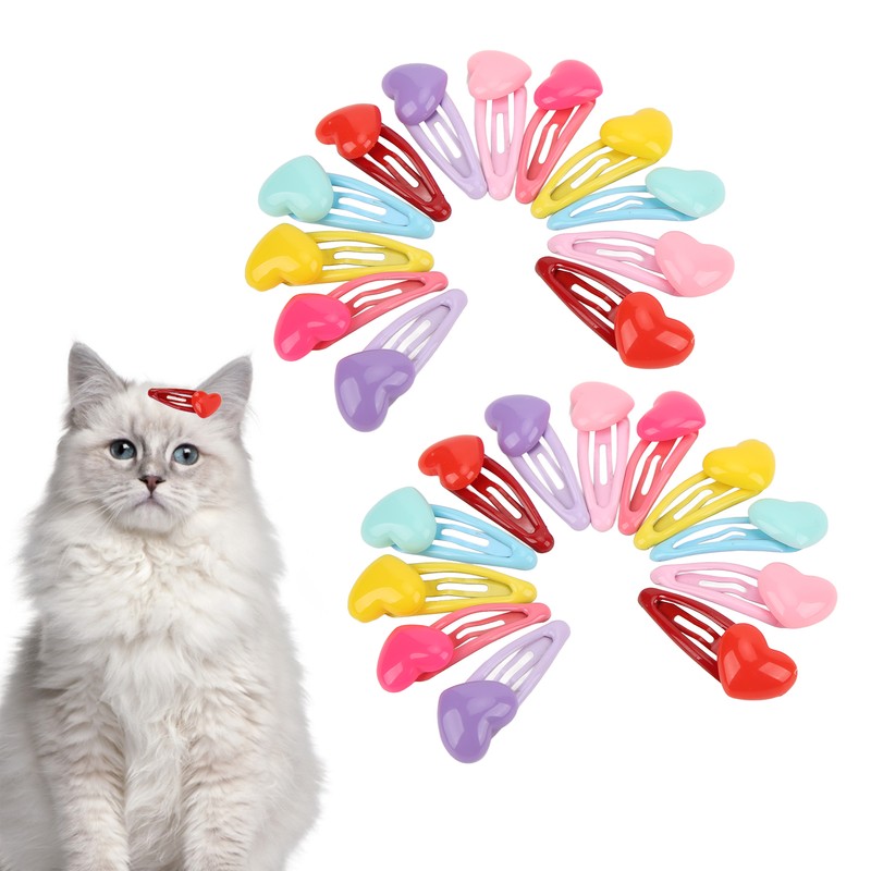 24Pcs Pet Hairpin Cute Handcraft Prevent Sliding Pet Grooming Products
