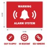 5 x Alarm System Stickers - Security Alarm Warning Sign