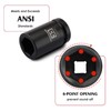 MIXPOWER 2 Pieces 1 Inch Drive Deep Impact Socket, CR-MO,