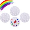 4Pcs Paint Palette, Paint Tray Palettes Round Plastic Tray for