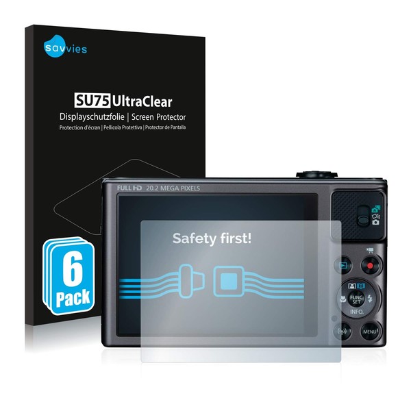 Savvies 6 Pack Screen Protector compatible with Canon PowerShot SX620