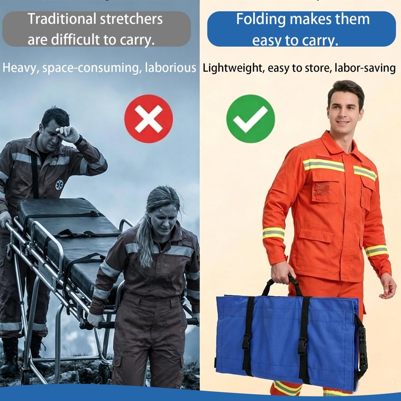 AUSTYLCO Portable Transport Stretcher Medical with 12 Rubber Foam Handles