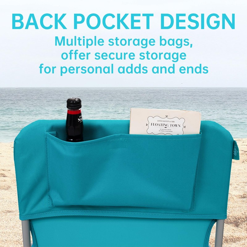 #WEJOY Folding Beach Chair for Adults, Lightweight Beach Chair with
