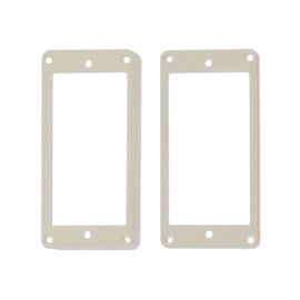 Guitar Humbucker Pickup Ring Curved Flat Bottom Black Yellow White Red Plastic Frame 2pcs Neck Bridge Pickup Cover