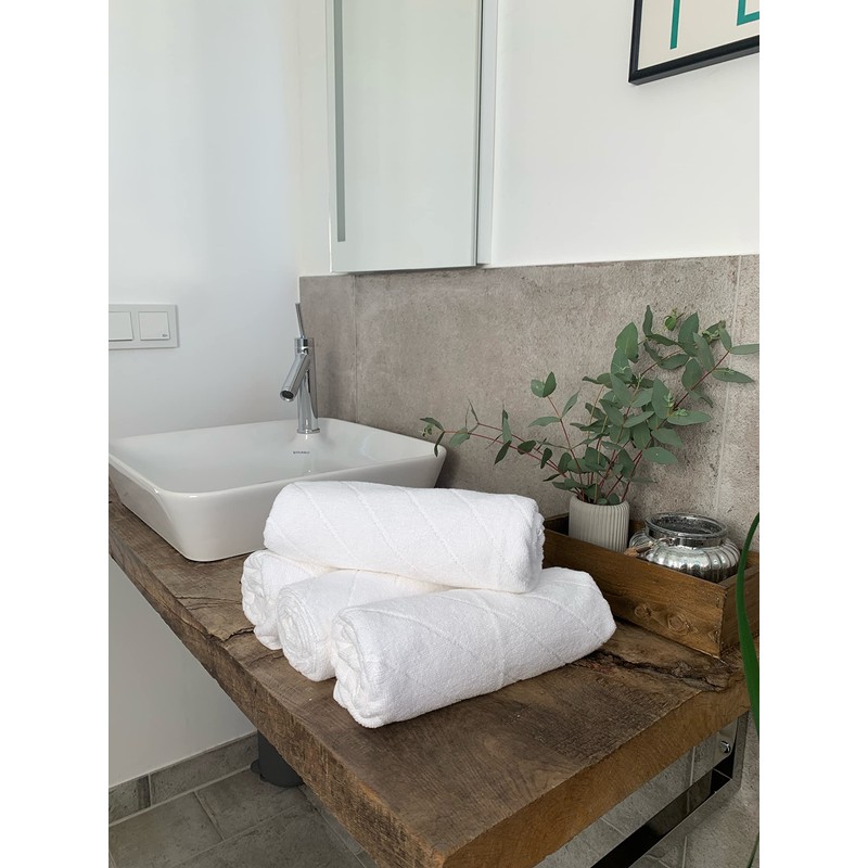 ZOLLNER Set of 4 Hand Towels 50 x 100 cm