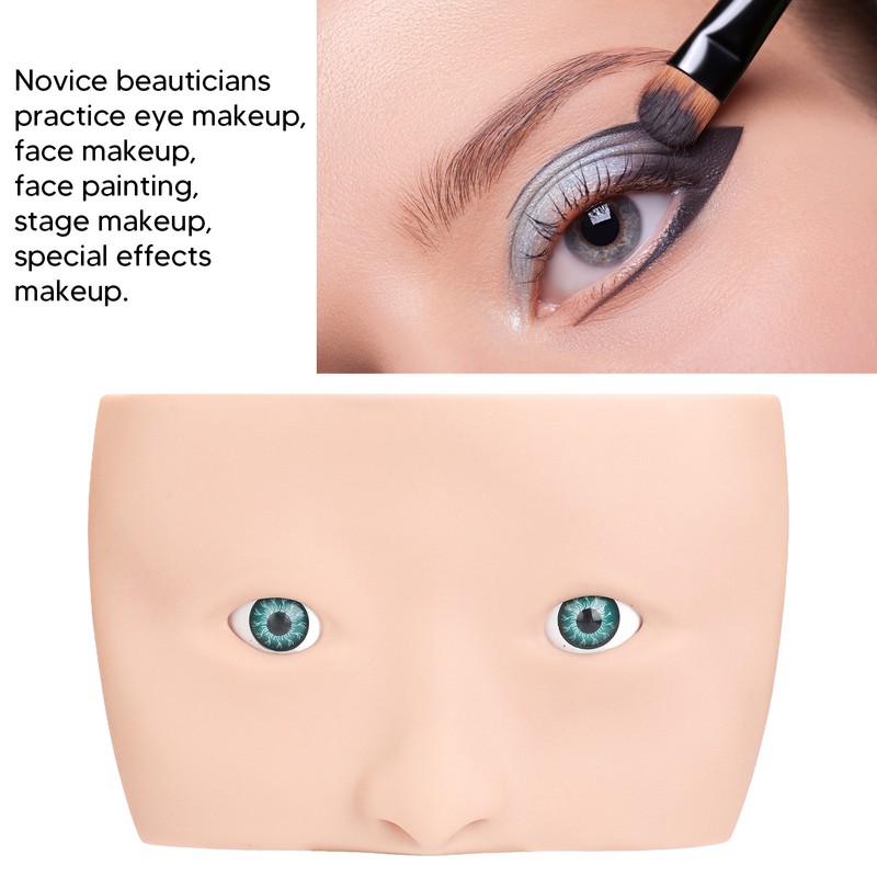Makeup Practice Face Board 3D Realistic Eye Painting Practice Plastic