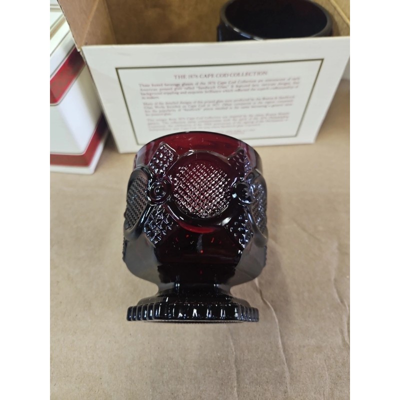 Avon Set of 6 Avon 1876 Cape Cod Collection Ruby