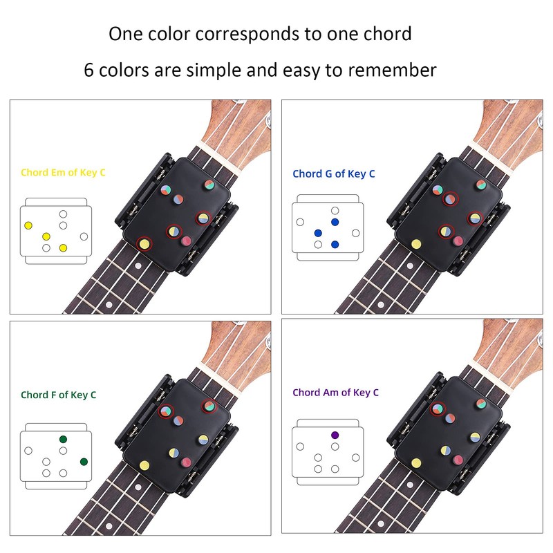 Ukulele Chord Trainer Portable Practice Assistant Beginner One Key Chord