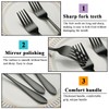 Berglander Black Table Fork Set with 12 Pieces 20.5 cm,