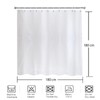 YISURE White Weighted Fabric Shower Curtain, Waterproof Shower Curtain for