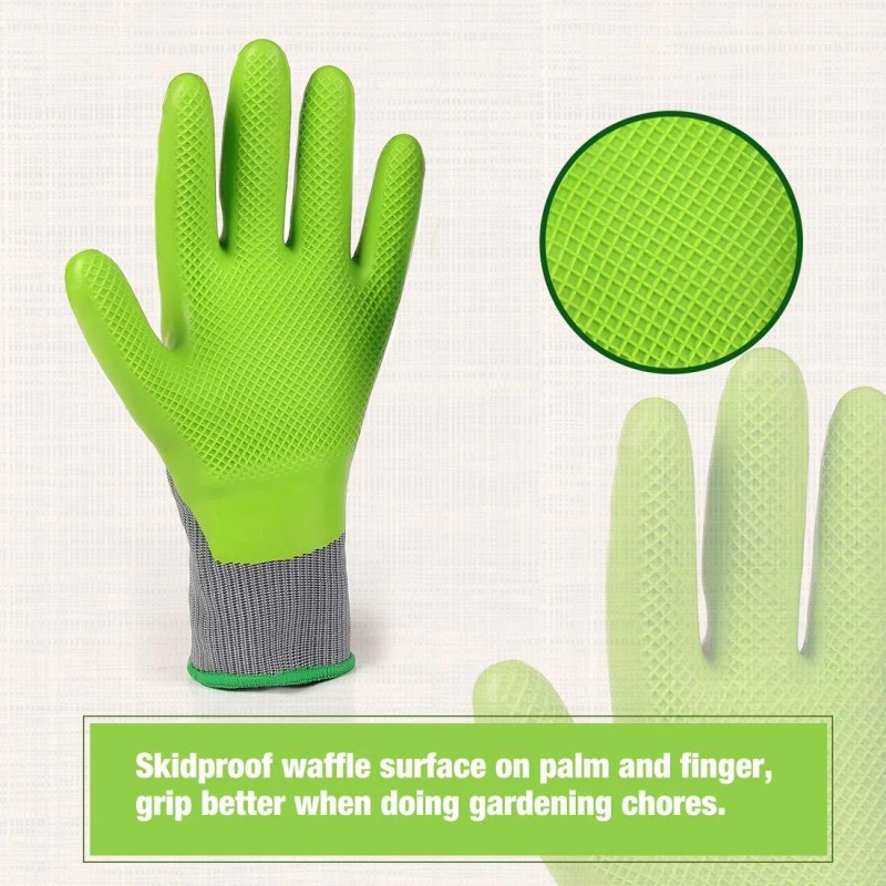 WORKPRO 6 Pairs Garden Gloves Work Glove Eco Latex Palm