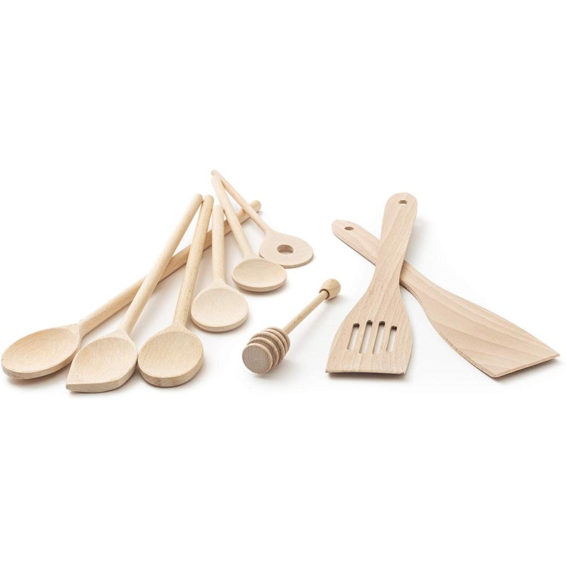 tuuli Kitchen Utensil Set Wooden Beech Kitchen Accessories (6 x