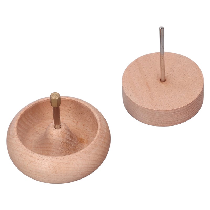 Bead Spinner DIY Beading Turning Bowl 10cm Wooden Manual Beading