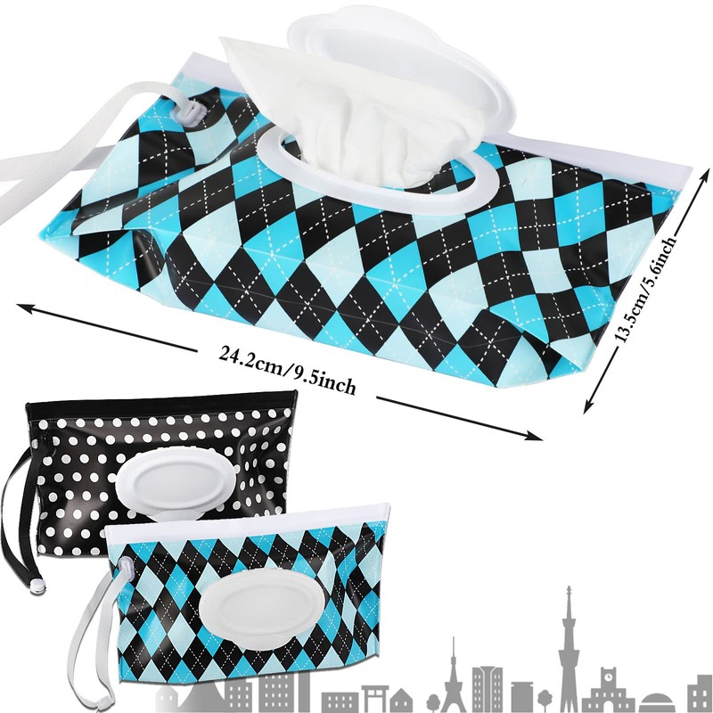 FEBSNOW 2 Pack Baby Wipes Dispenser, Portable Wipe Holder Container,