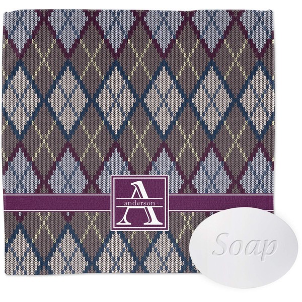 Knit Argyle Washcloth (Personalized)