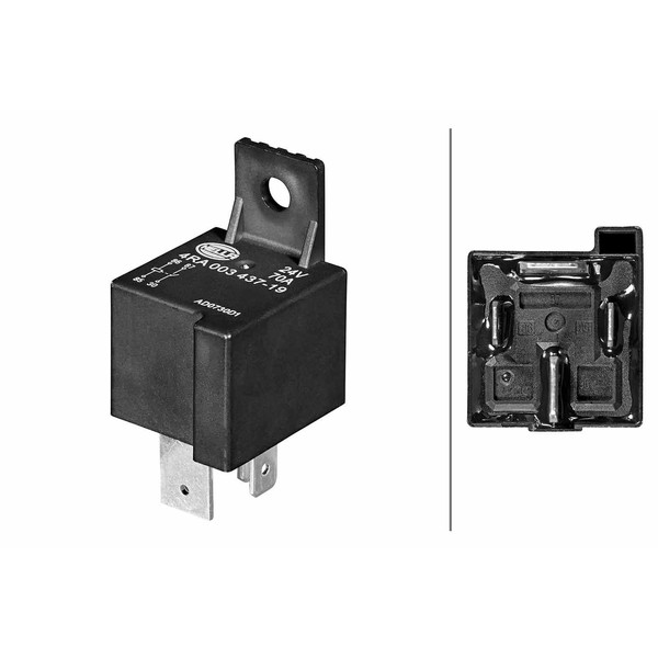 HELLA Relay, working current - 12 V - 4-pole -