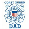 Coast Guard Dad Clear Decal