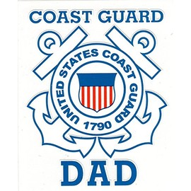 Coast Guard Dad Clear Decal