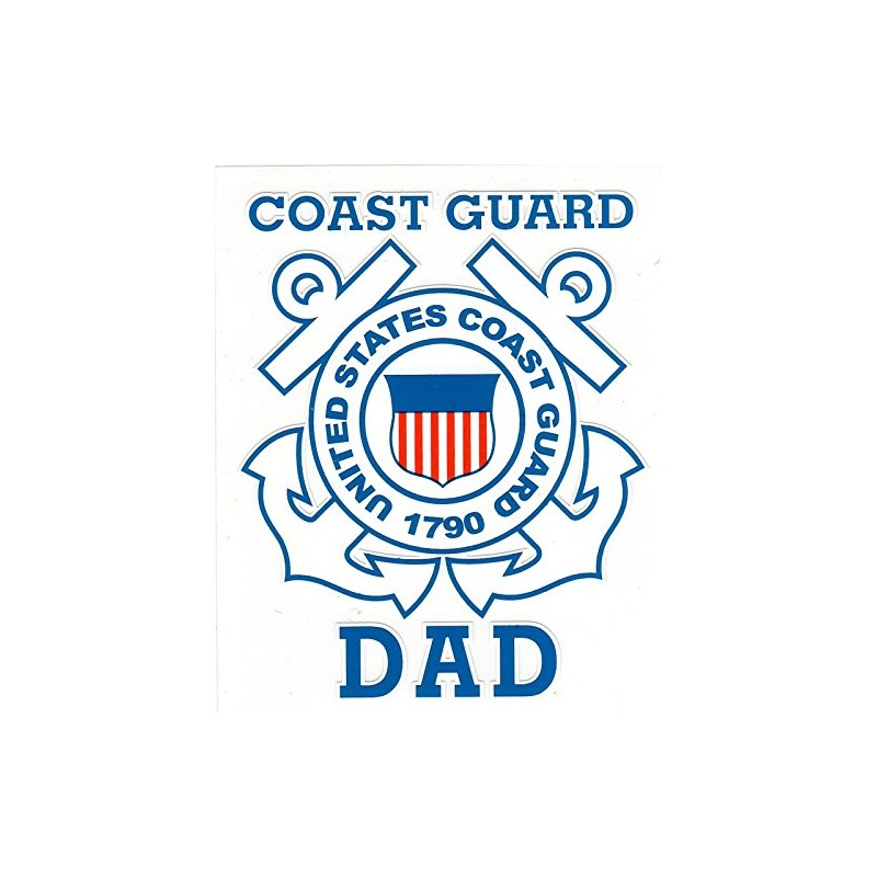 Coast Guard Dad Clear Decal