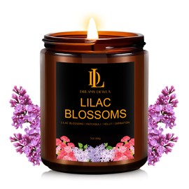 Lilac Blossom Scented Candles, Lilac Blossom Candle, Aromatherapy Candle Gifts for Women, Soy Candles for Home Scented, 7oz 50 Hours Burn, Home Décor