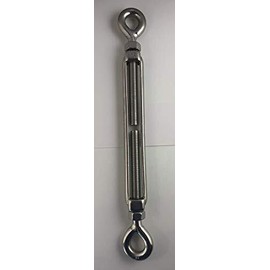 US Stainless Stainless Steel (316) M12 (1/2") 12mm Turnbuckle Eye and Eye with Locknuts