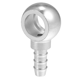 ACROPIX 16mm ID 10mm OD Banjo Bolt Hose Barb Fittings Universal Banjo Fitting Fuel Line Adapter Connector for Motorcycle Car Silver Tone - Pack of 1