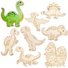 40 Pcs Dinosaur Wooden Paint Crafts, Unius Unfinished Wood Cutouts
