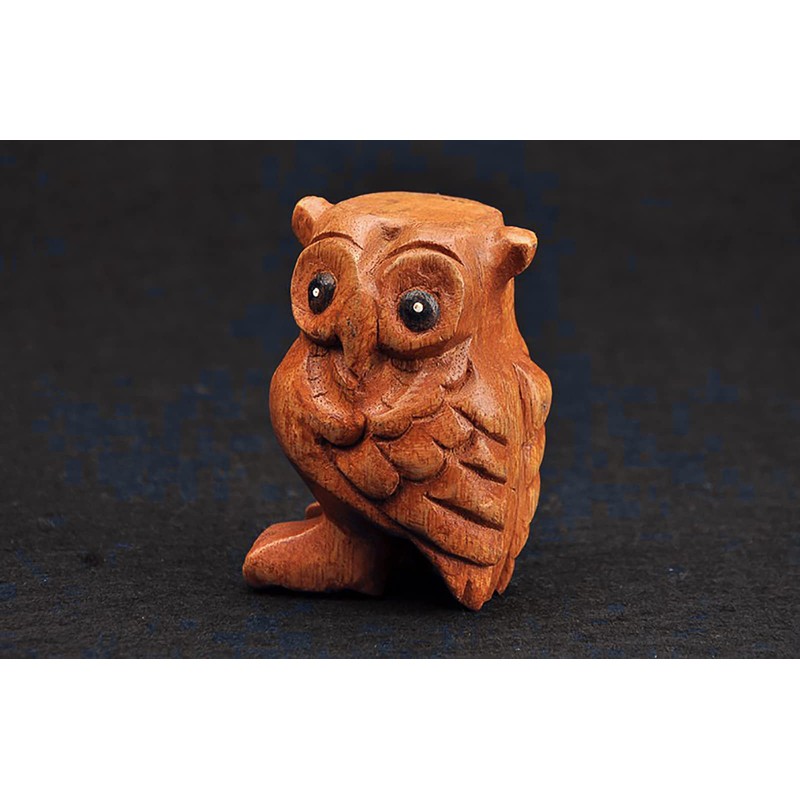 3.5"Wooden Owl Hoot Whistle - Musical Ocarina Craft Decor