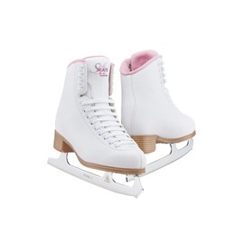 Jackson Ultima Classic SoftSkate 380 Womens Ice Skates for Women & Girls Ice Skates – Comfortable Figure Skates for Ice Skating & Recreational Figure Skating, Size 3 Medium Width – White/Pink