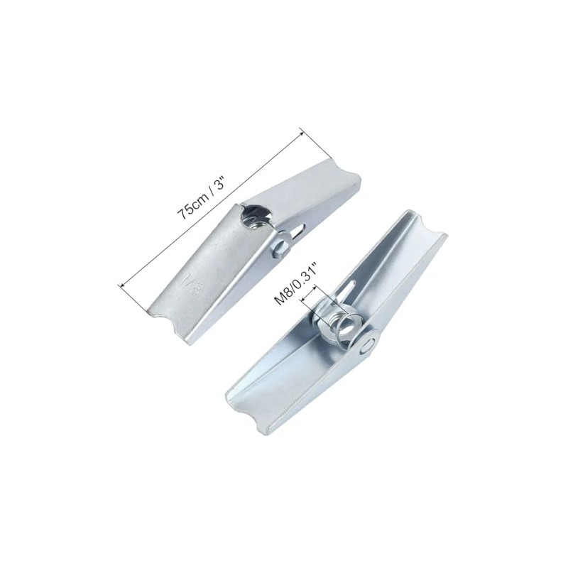 Sourcingmap M8 Dia Female Thread Spring Loaded Hollow Wall Anchor