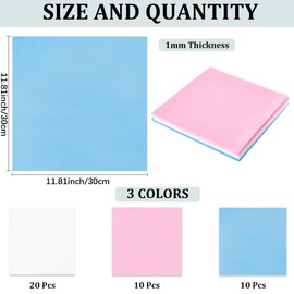 CRASPIRE 40Pcs 3 Colors Felt Fabric Sheet Non-Woven Felt Squares 1mm Thick Felt Fabric Assorted Stiff Sheets Crafts for DIY Patchwork Sewing School Crafting Projects Party Decoration 12"x12"(30x30cm)