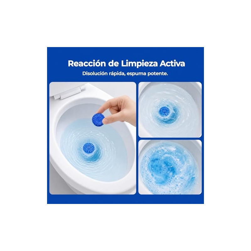 12pcs Pastillas Limpiadoras para Inodoro - Elimina Cal(Toaleta)