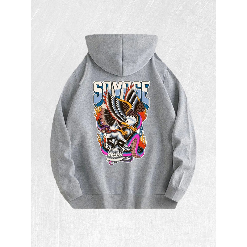 Savage Graphic Hoodie 100% Cotton US Warehouse 7 ColorsColor: Light