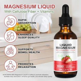Magnesium Glycinate Liquid - 1000 MG Extra strength, High Potency Magnesium Glycinate, Taurate Complex Supplement to Support Stress Relief, Relaxation