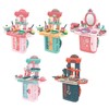 Plastic Dressing Playset 3 in 1 Red Makeup Suitcase Kids