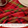 Romanstile Round Christmas Tablecloth Wipe Clean Red Green Gingham Xmas