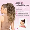 REECHO Curly Ponytail Extension for Women – Short 18" Claw