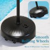 Sturdy & Solar-Powered Pool Towel Rack Outdoor - Adjustable Towel