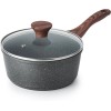 SENSARTE Nonstick Saucepan with Lid, 1.5 Quarts Small Pot -