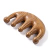 Healeved Green Sandalwood Massage Comb Static Five Teeth Rake Design