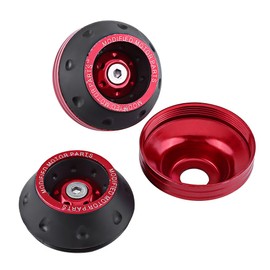 Fork Frame Slider, CNC Aluminium Front Wheel Fork Frame Slider Motorcycle Fall Protection Scooter Moped (Red)